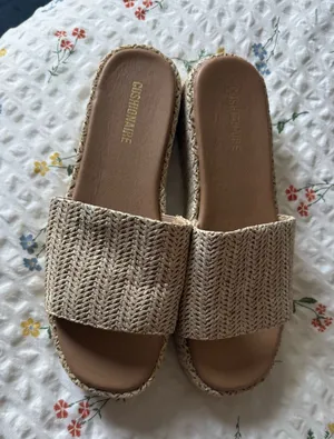 Cushionare platform woven slip ons thumbnail 1