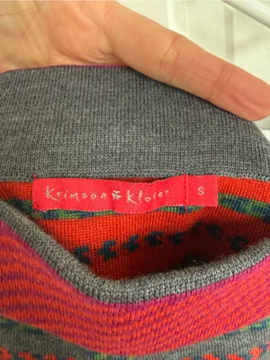 Krimson‎ Klover Merino Wool Mini Skirt Small Colorful Geometric Boho thumbnail 3