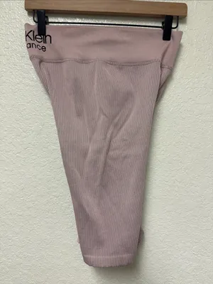CALVIN KLEIN PERFORMANCE High-Rise Ribbed Bike Shorts - Dusty Pink Size Large thumbnail 9