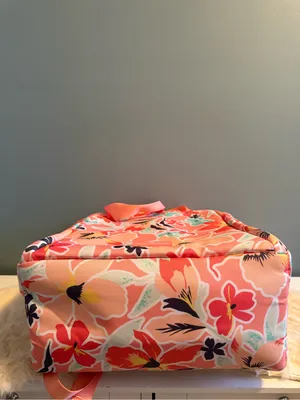 Vera Bradley Paradise Bright Coral Cooler Tote Backpack thumbnail 5