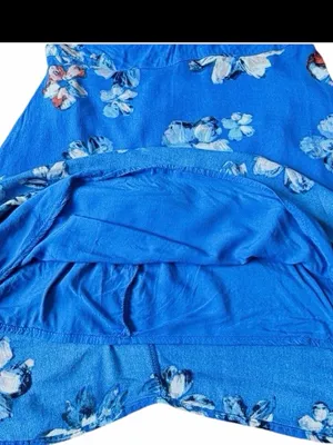 Lulus Women’s Bloomin' Love Blue Floral Pattern Skater Dress Size M thumbnail 8