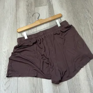 Nuuds Lounge Shorts pull on drawstring womens Brown (medium) loungewear sleep thumbnail 4