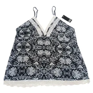 Studio Badgley Mishka Pajama 2 Piece Set Set Shorts Cami Black White Size MEDIUM NEW NWT thumbnail 2