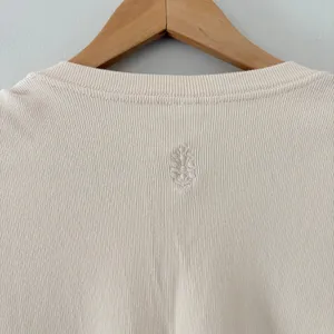Free People Flow State Henley Top FP Movement XS Beige Ruched Sleeve Ribbed Knit thumbnail 5