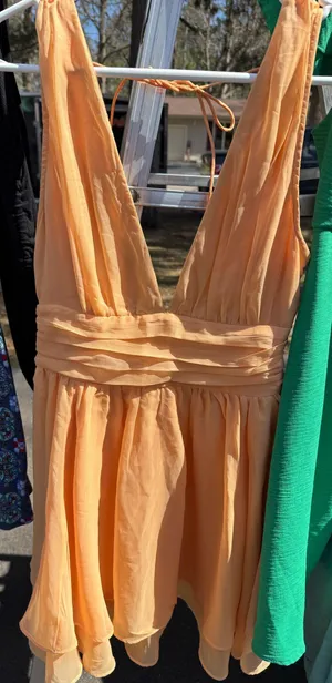 Abercrombie and fitch orange dress thumbnail 3