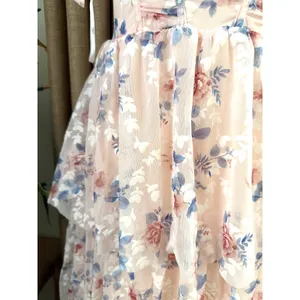 Lulus Flirtatious Radiance Blush Pink Floral Mesh Bustier Midi Dress thumbnail 7