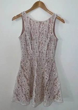 Speechless White Lace Dress With Zipper Size XS thumbnail 1