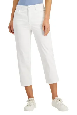 NWT Style & Co Womens High Rise Cropped Jeans White 12 thumbnail 1