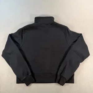 Y2k Abercrombie & Fitch Womens Black Sherpa Lined Quarter Zip Medium thumbnail 3