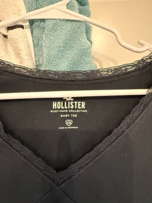 Hollister Black Lace Long Sleeve thumbnail 3