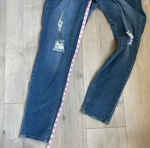 Forever 21 blue denim skinny jeans distressed thumbnail 4