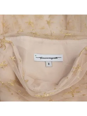 NWT BHLDN x Joanna August Brenda Star Strapless Midi Dress 8 Gold Bridal Tulle thumbnail 7
