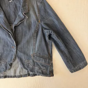 Riders Copper Collection XL Y2K Embroidered Denim Blazer Western Boho thumbnail 8