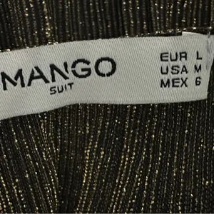 303 MANGO Suit | NWOT Turkey Metallic Gold Shimmer Sleeveless Midi Dress (Sz M) thumbnail 6