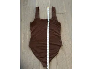 Old Navy Brown Square Neck Bodysuit Women XS thumbnail 7