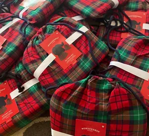wondershop women's plaid 3pc backpack and pajama set thumbnail 6
