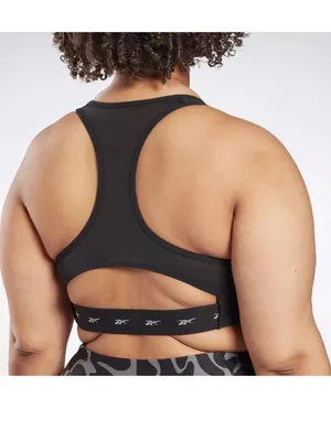 Reebok Plus Size Lux Vector Medium Impact Racerback Bra in Black, Size 1X, NWT thumbnail 3
