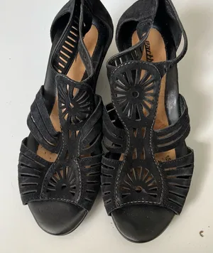 Earth Caraway black wedge shoes size 9 B thumbnail 1