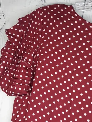 BaliElf V- Neck Short Flutter Sleeves Polka Dot Ruffle Boho Retro Summer Dress thumbnail 8