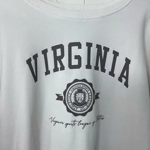 EUC Primark‎ women’s white colored sleeve fleece lined decal crewneck large thumbnail 3
