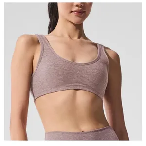 Alo Alosoft Center Stage Bra Size Medium Maeve Pink Sportsbra Workout thumbnail 3