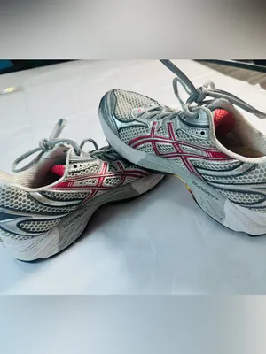 Asics Kids Silver and Pink Mesh Lace-Up Sneakers thumbnail 4
