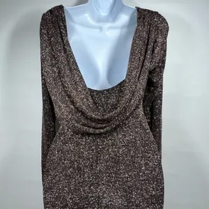 Crystal sky Glitter Mini dress Gold Size XS thumbnail 3
