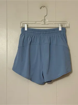 Lululemon Lightweight High-Rise Relaxed Shorts 3” Blue Willow Size 4 Drawstring thumbnail 7