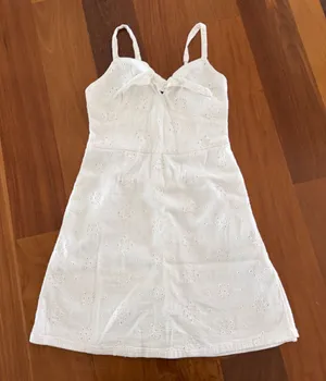 Hollister White Eyelet Spaghetti Strap Sundress thumbnail 1
