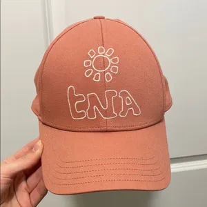 Aritzia TNA Coral Pink Baseball cap embroidered thumbnail 1