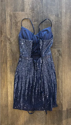 Pear Culture Blue Sequin Dress thumbnail 2