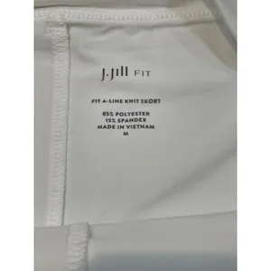 J.Jill A‑Line Knit Skort Size M White Athleisure Activewear thumbnail 3