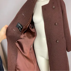 Vintage 60s Meier &‎ Frank Brynwood Coat Women Brown Retro Boxy Mod Union Label thumbnail 11