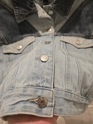 ​Wild Fable S Patchwork Denim Jacket Cropped Two-Tone Light Dark Wash Y2K thumbnail 2