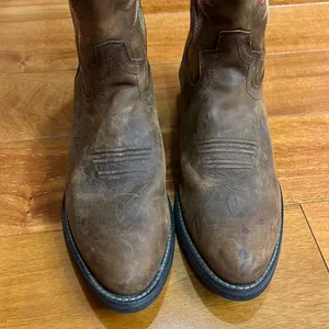 Justin Boots Men's New Stampede Huck Brown Boots 2551 size 9.5D thumbnail 3