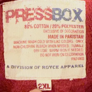 Pressbox Alabama 1831 Hoodie Red Distressed Zip Up Collegiate Womens 2XL thumbnail 5