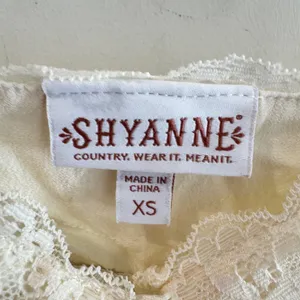 Shyanne Lace Trim Button Front Camisole Top Cream XS Viscose Boho Sleeveless thumbnail 2