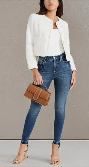 Good American 14 32 Good Legs‎ Skinny Jeans In Indigo Blue High Rise Stretch thumbnail 1