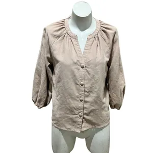 Marc New York Women's Pink V-Neck 3/4 Sleeve Blouse Size S thumbnail 7