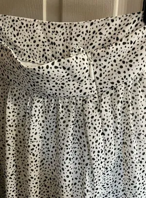 H&M Polka Dot/Speckled Maxi Skirt - black&white size 4 thumbnail 2