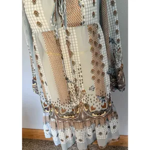VTG Fire Los Angeles Dress Sz SMALL‎ Boho Peasant Fairy Sheer Festival Y2K Flowy thumbnail 9