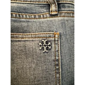 Tory Burch Womens Blue Medium Wash Coin Pocket Denim Straight Jeans SIze 27 thumbnail 9