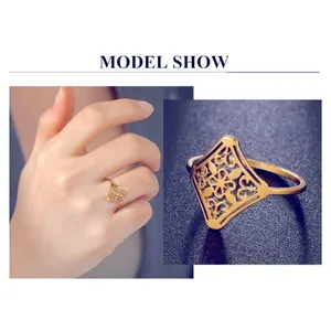 NEW 14k Yellow Gold Plated Stainless Steel Filigree Ring, Size 6‎ thumbnail 7
