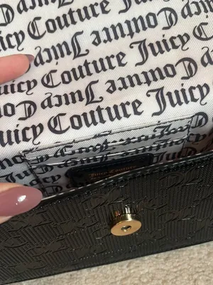 Glossy black Juicy Couture shoulder bag thumbnail 8