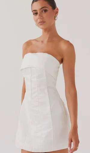 White Pearl Tube Dress thumbnail 1