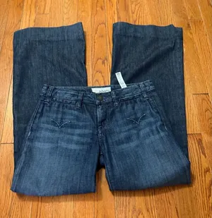 Y2K‎ J & Company The Hollywood Wide Leg Jeans Dark Wash Star Embroidery thumbnail 1