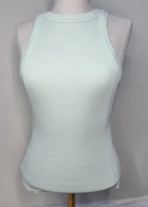 Reformation Tasha Tank Green S EUC Rib Knit Spring Summer Old Money Clean Girl thumbnail 1
