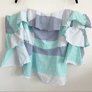 Amanda Uprichard Off the Shoulder Ruffle Top Size Medium thumbnail 2