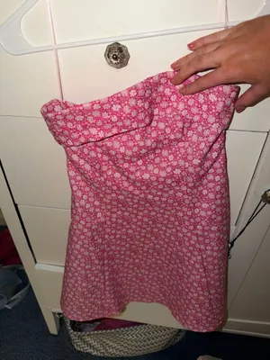 Altar'd State Mini Dress Pink Floral, worn once thumbnail 3