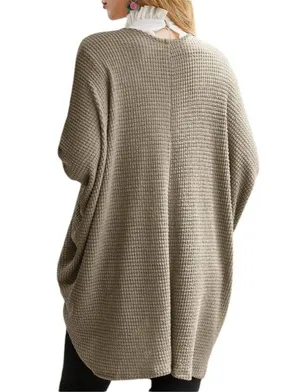 Aerie Oversized Cardigan Women's XS/S Gray Open Front Long Sleeve Sweater Lagen thumbnail 2